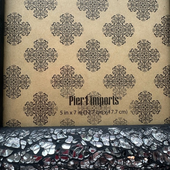 5X7 photo frame with mirror mosaic border. Hang or stand, vertical + horizontal - Picture 4 of 6